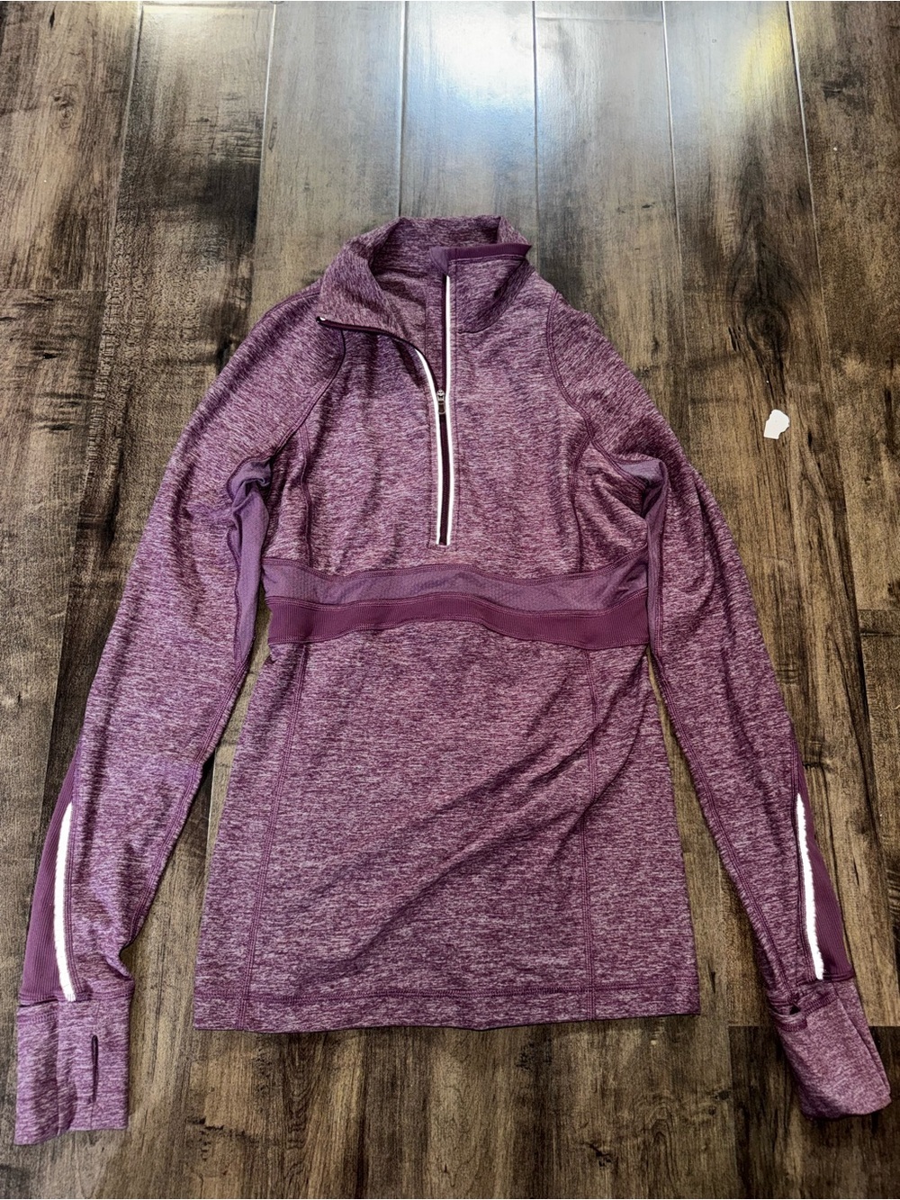 Lululemon Base Runner Half Zip Cold Hands Warm Heart Bordeaux Plum Sz 6 - Picture 10 of 13